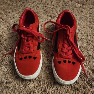 Kids Red Heart Vans